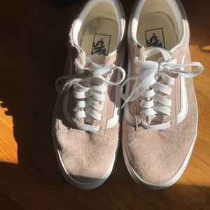 Pink suede old skool Vans